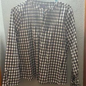 J. Crew Black and White Plaid women’s Shirt